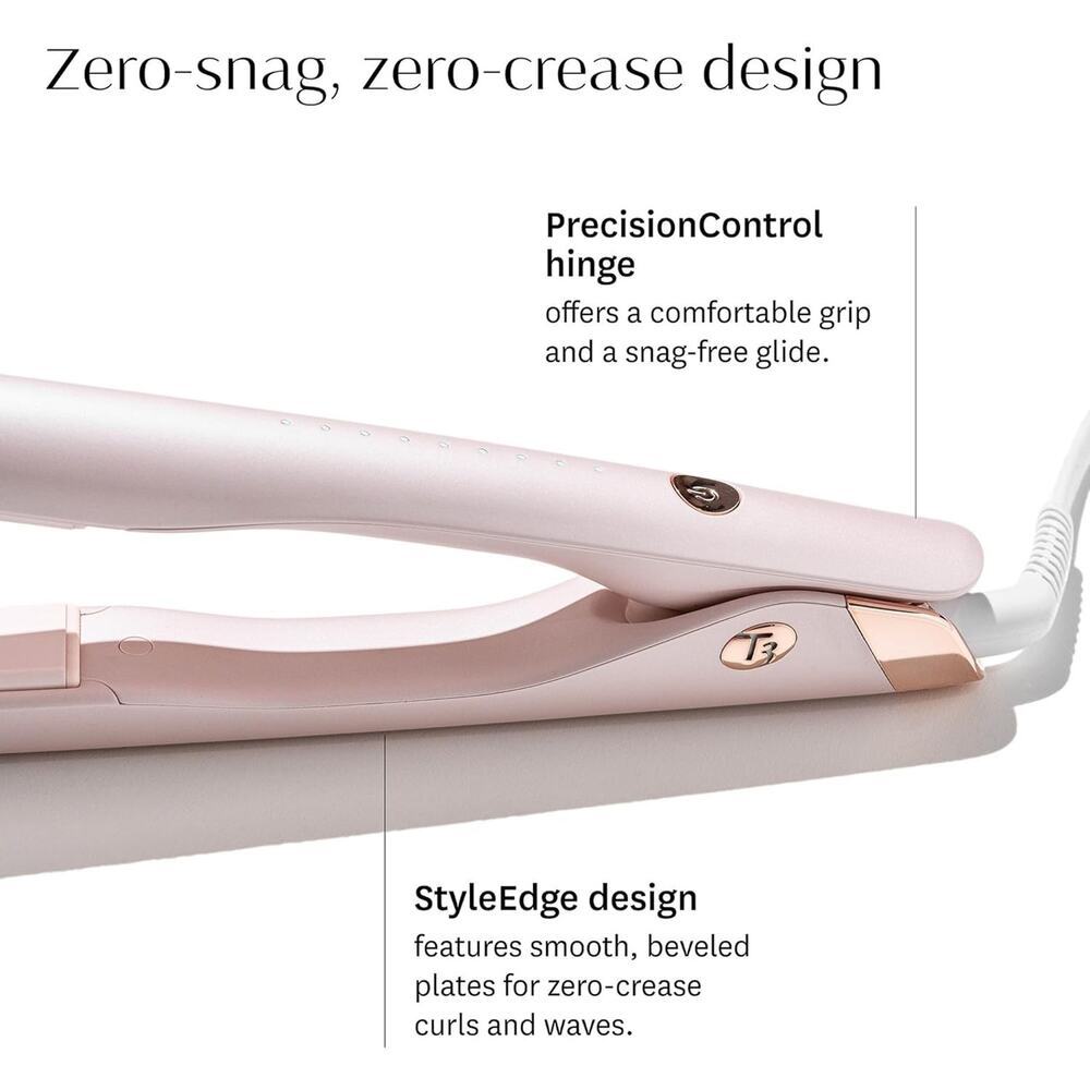 T3 SINGLEPASS SMOOTH X Professional Flat Iron with Extra-long Plates Pink New - Picture 5 of 12